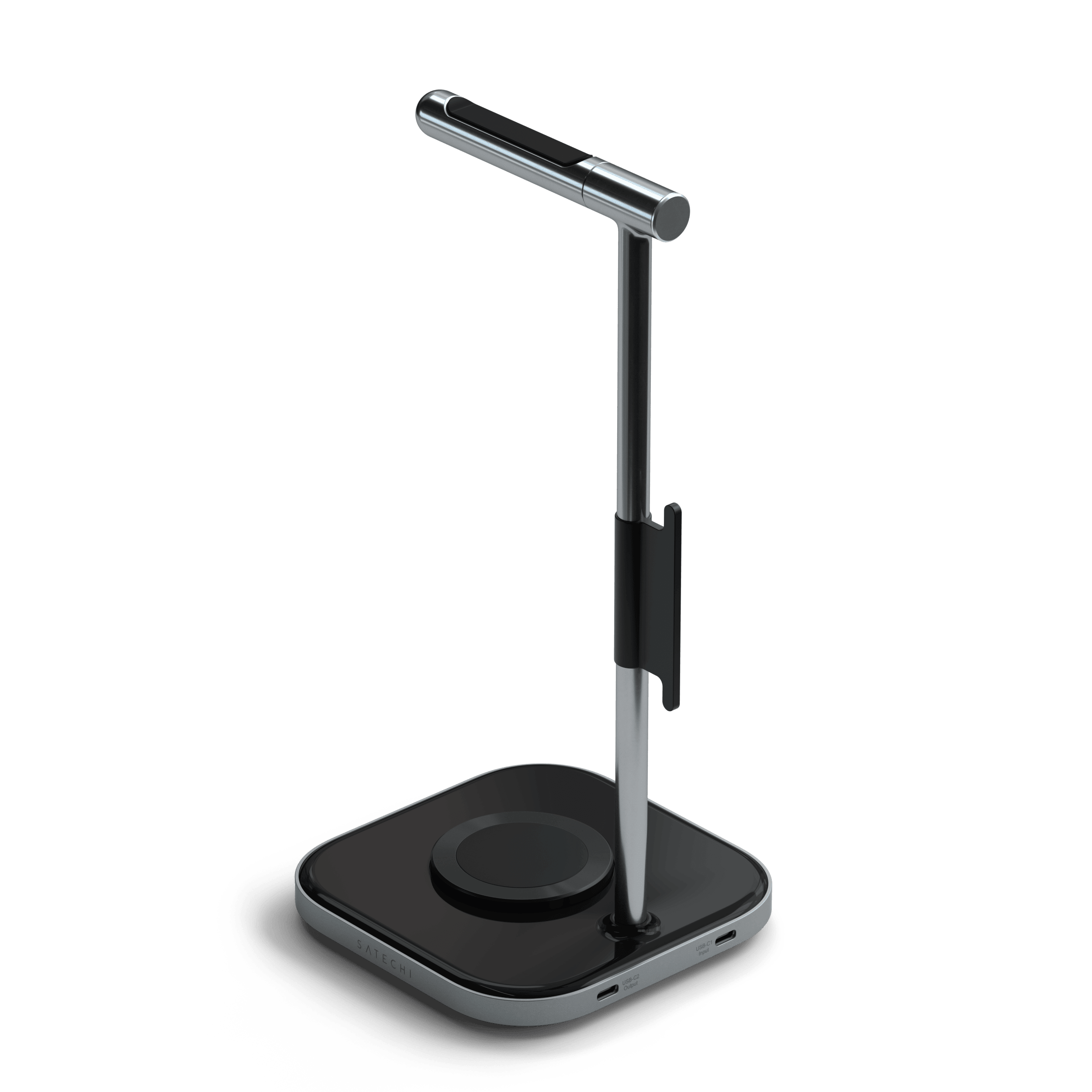 satechi-2-in-1-headphone-stand-con-ricarica-wireless-per-airpods-max-e-iphone image 4