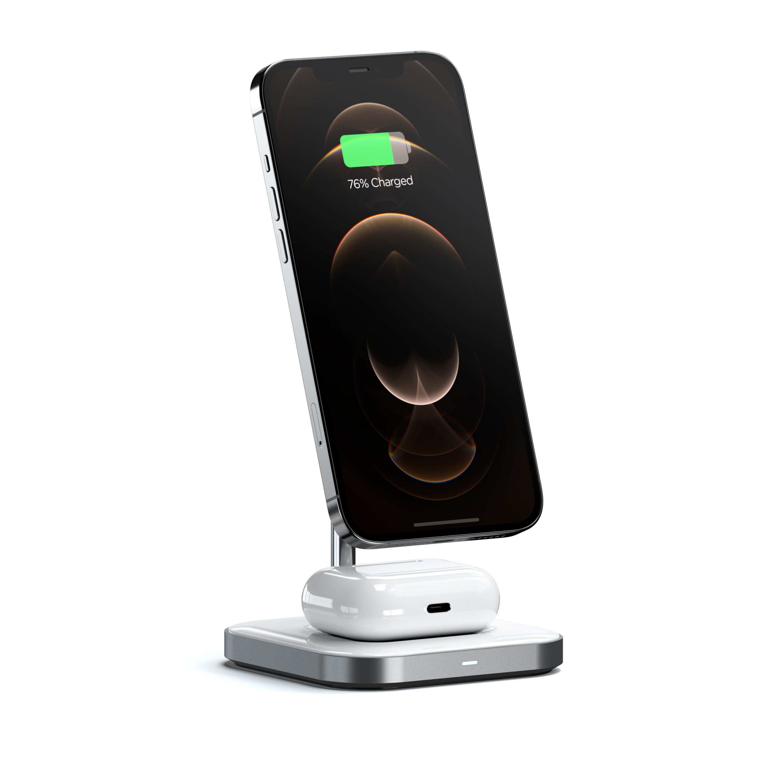 satechi-aluminum-2-in-1-magnetic-wireless-charging-stand-iphone-airpods image 1