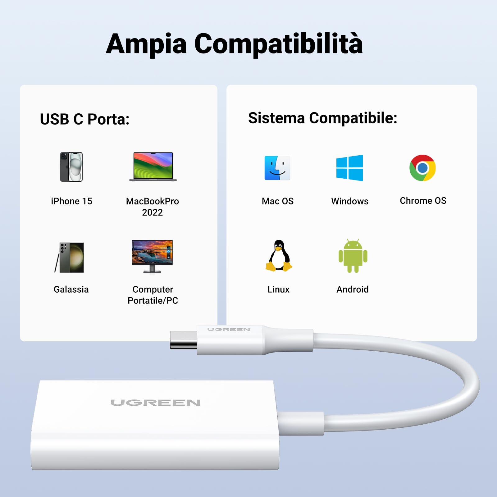 ugreen-lettore-schede-usb-c-sd-tf-micro-sd-170mb-s-bianco image 6