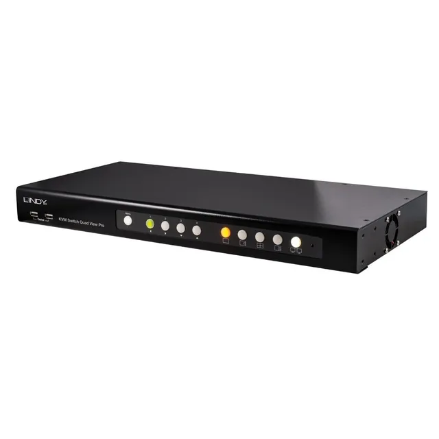 lindy-quad-view-kvm-switch-pro-4-porte-dvi-usb-2-0 image 1