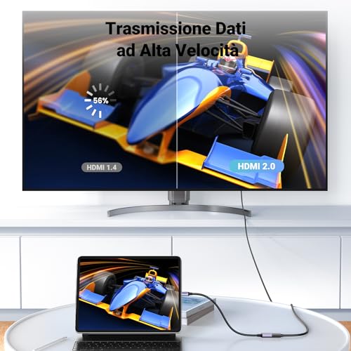 ugreen-adattatore-cavo-micro-hdmi-maschio-a-hdmi-femmina-4k-60hz-25-cm-nylon-bid image 8