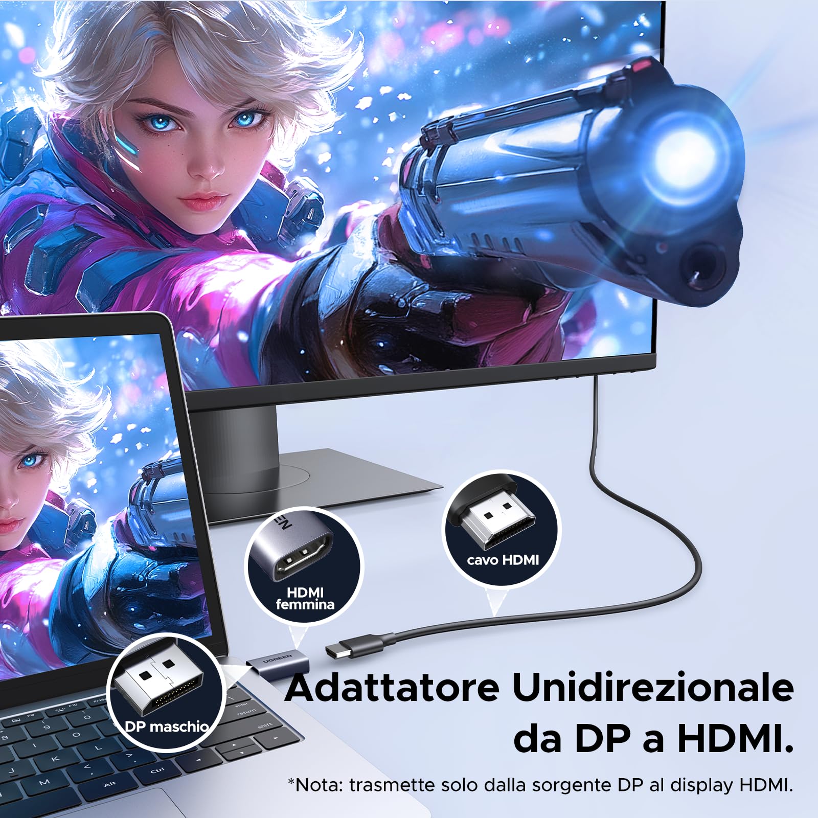 ugreen-adattatore-displayport-a-hdmi-4k-30hz-confezione-da-2-pezzi image 4