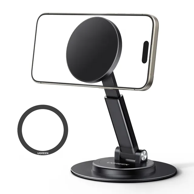 ugreen-supporto-magnetico-iphone-da-tavolo-girevole-nero image 1