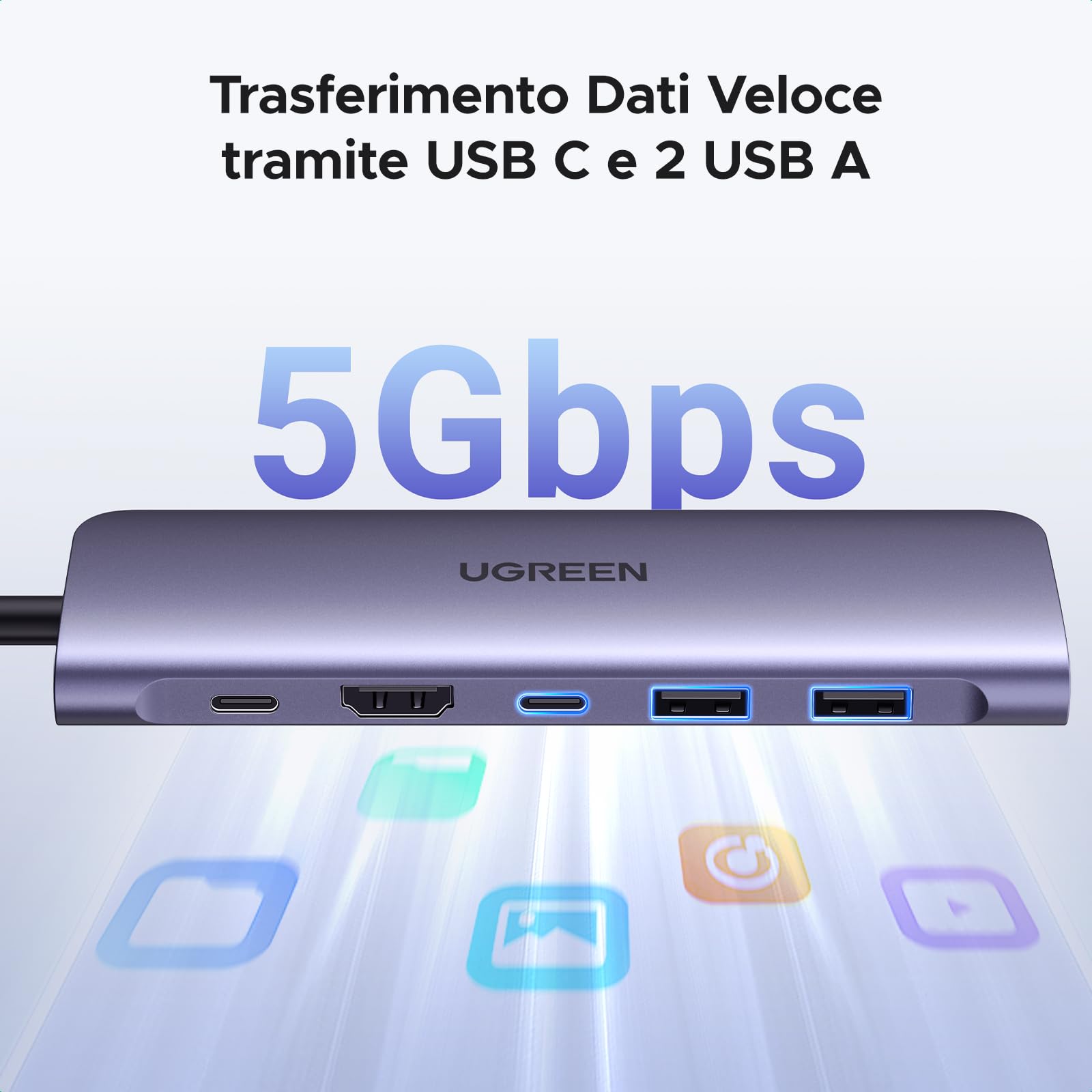 ugreen-revodok-1071-hub-usb-c-7-in-1-con-hdmi-4k-e-pd-100w image 5
