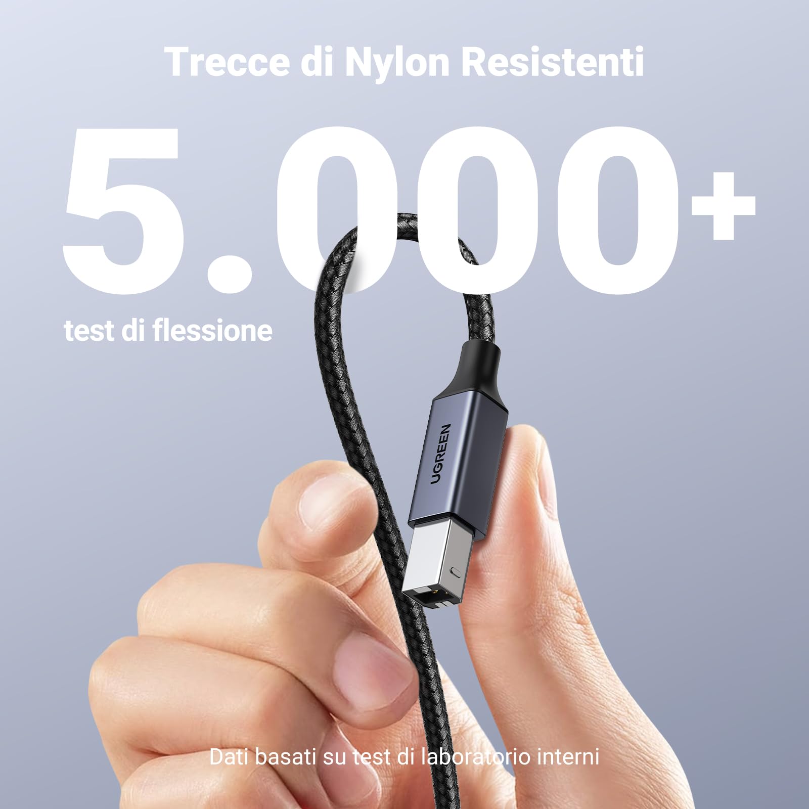 ugreen-cavo-stampante-usb-c-a-usb-b-1m-nylon-480mbps-per-hp-canon-epson-brother image 4