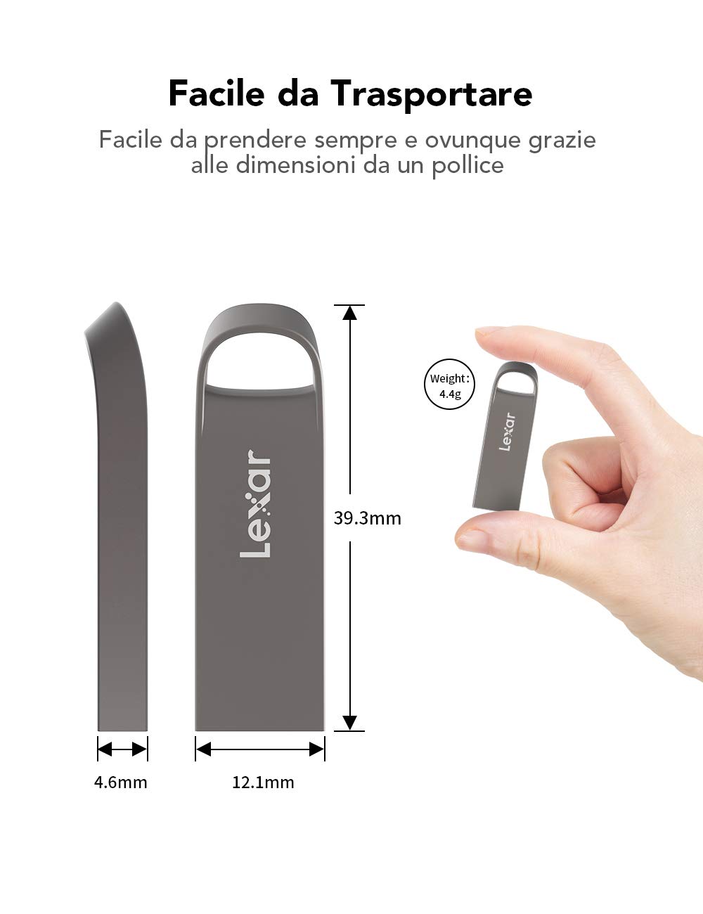 lexar-jumpdrive-usb-2-0-64gb-chiavetta-metallo-impermeabile image 3