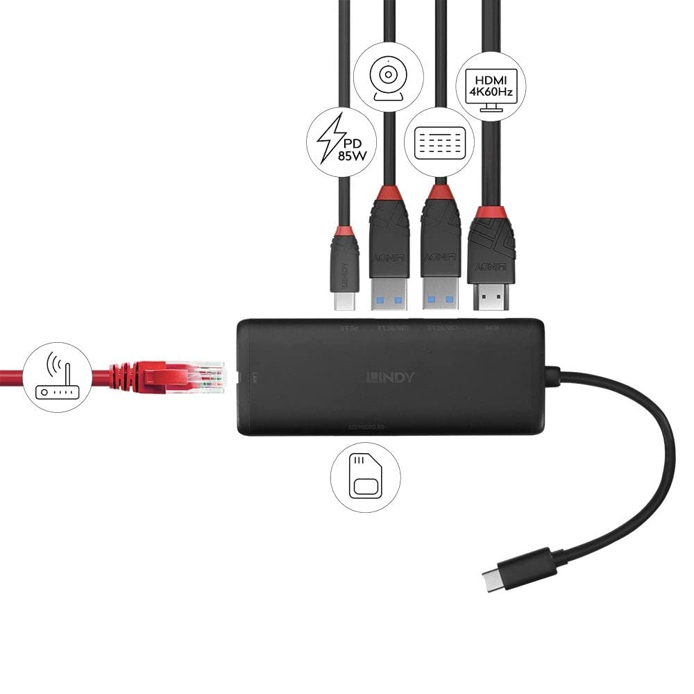 lindy-43358-dst-mini-mini-docking-station-usb-c-4k-60hz-pd-100w-ethernet-sd image 4