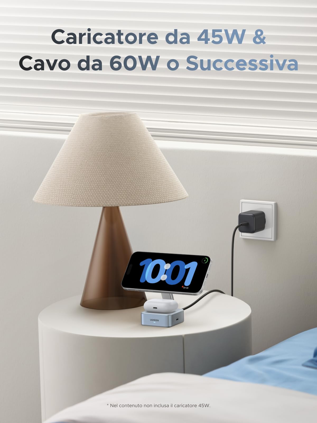 ugreen-magflow-qi2-stazione-ricarica-wireless-2-in-1-25w-per-iphone-airpods image 5