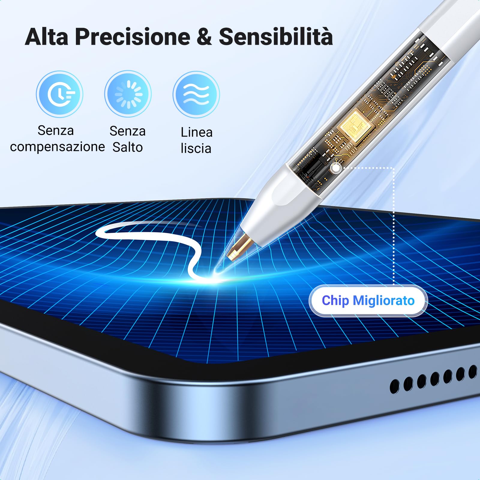 ugreen-penna-stylus-magnetica-usb-c-per-ipad-12h-rifiuto-palmo-inclinazione image 5