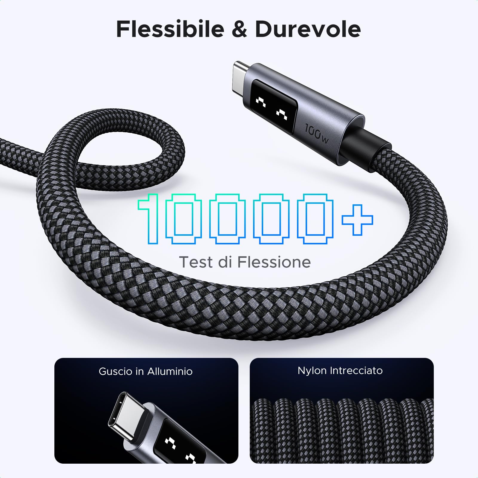 ugreen-uno-cavo-usb-c-a-usb-c-100w-pd-3-0-nylon-intrecciato-1m image 8