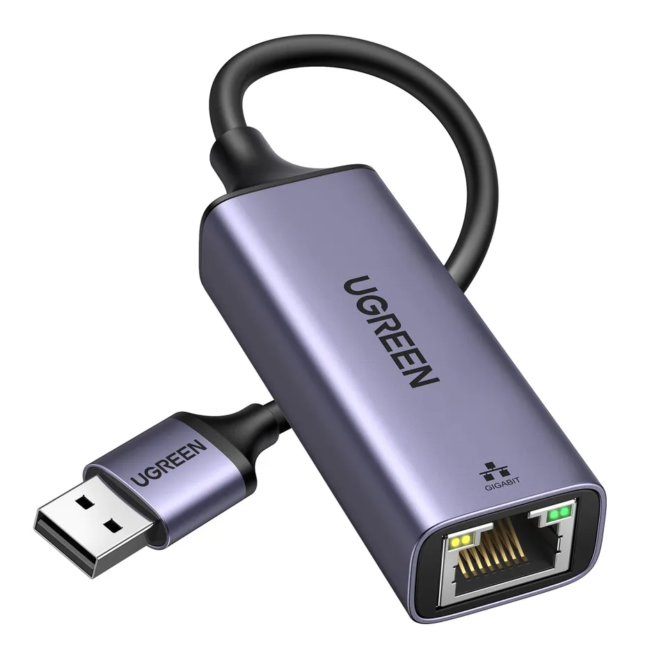 ugreen-adattatore-ethernet-usb-3-0-a-gigabit-rj45-1000mbps-in-alluminio-grigio image 1