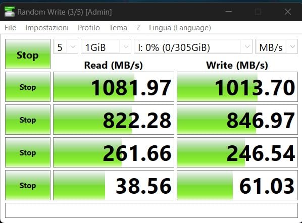 SN770 vola a 1000 MB/s