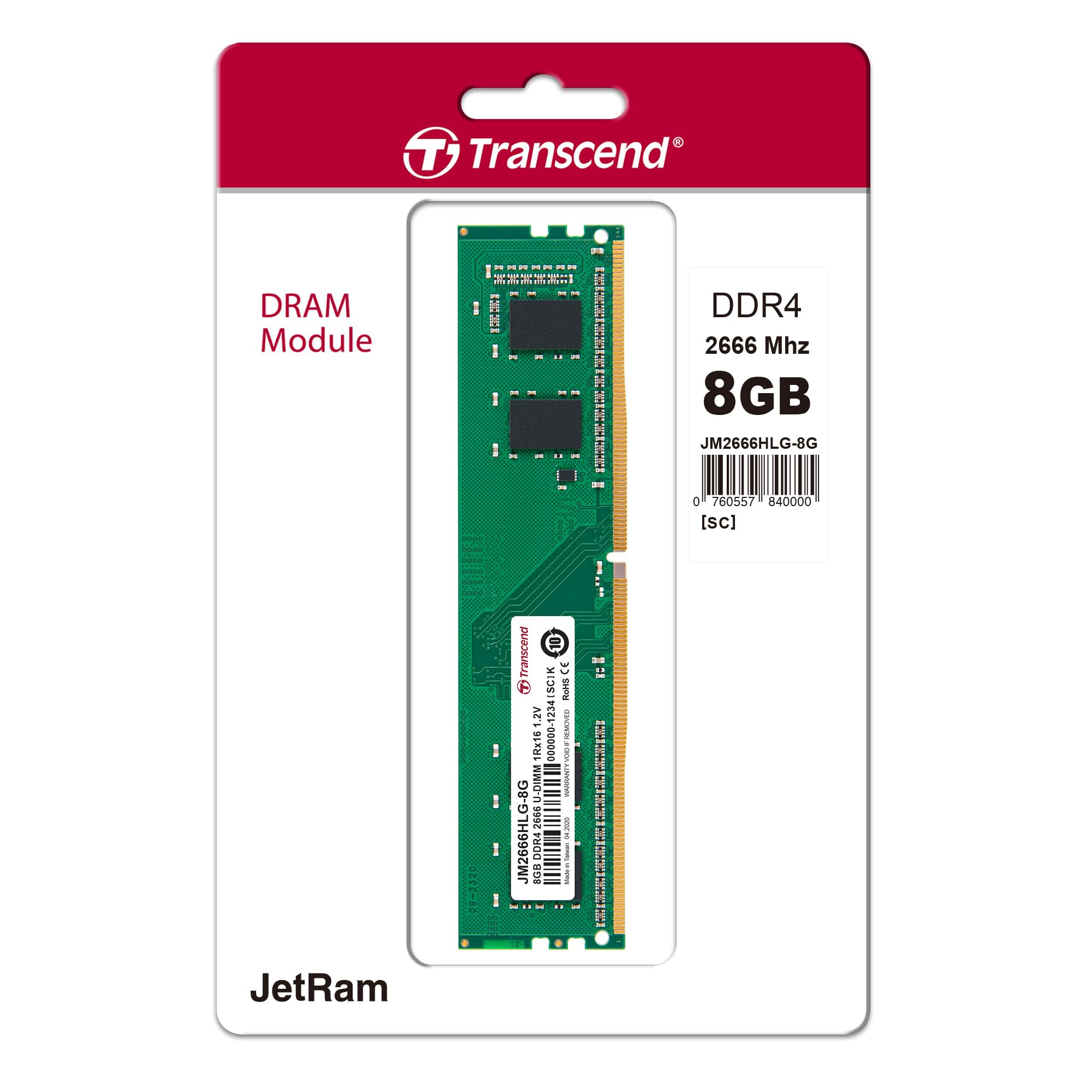transcend-jetram-jm2666hlg-8g-memoria-ram-ddr4-8gb-2666mhz-u-dimm image 2