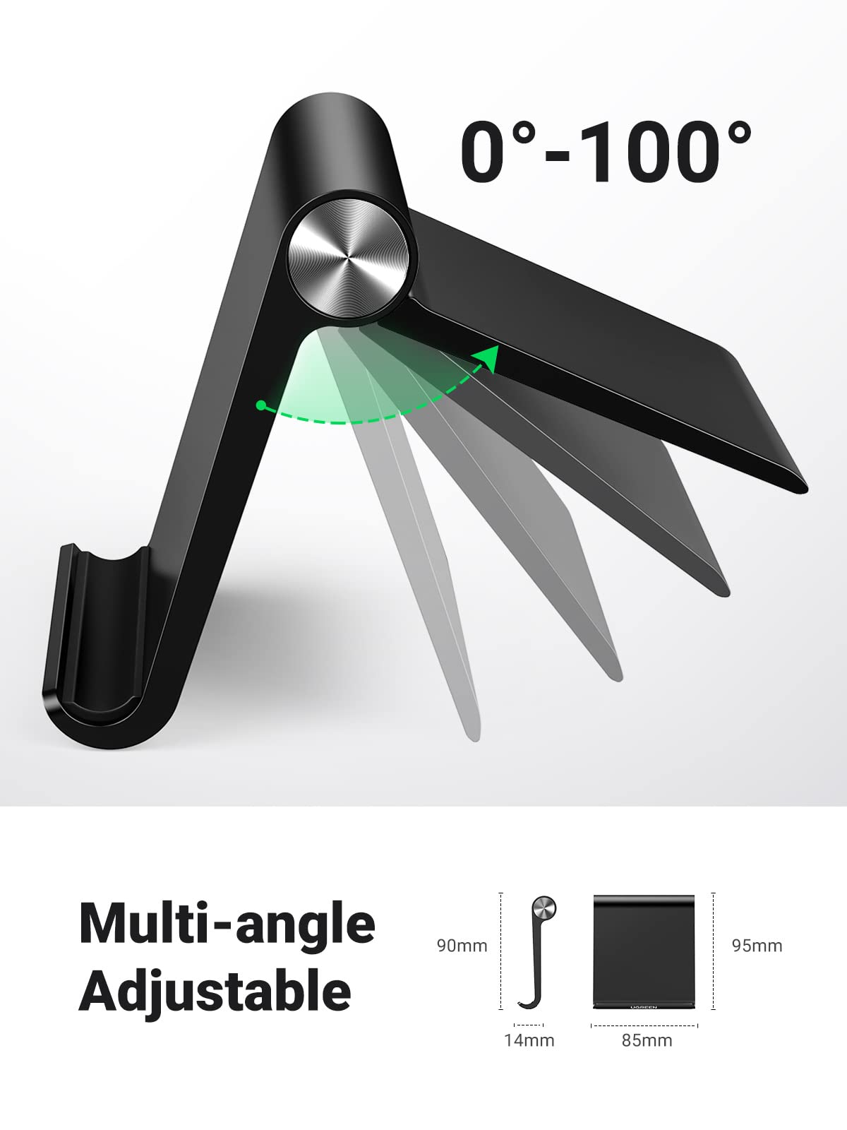 ugreen-supporto-da-tavolo-per-cellulare-e-tablet-4-7-9-regolabile-nero image 3
