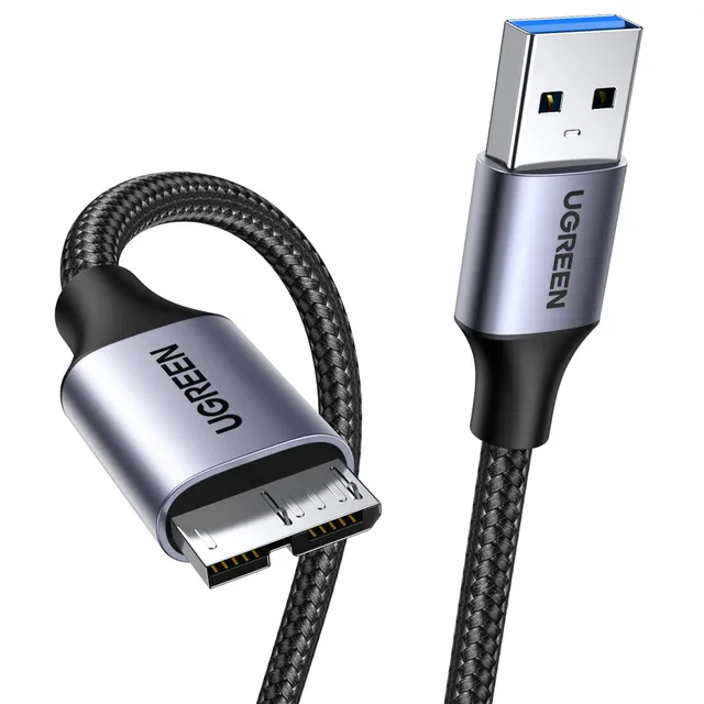 ugreen-cavo-micro-b-a-usb-3-0-a-0-5m-5gbps-nylon image 1
