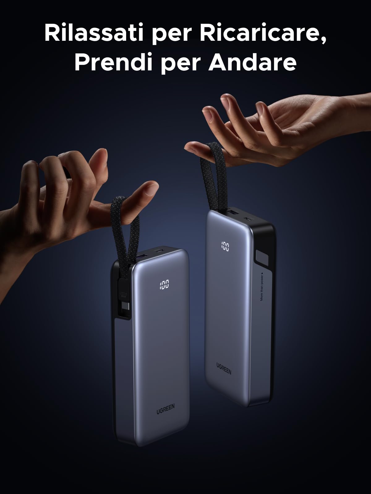 ugreen-nexode-power-bank-20000mah-45w-con-cavo-usb-c-integrato image 6