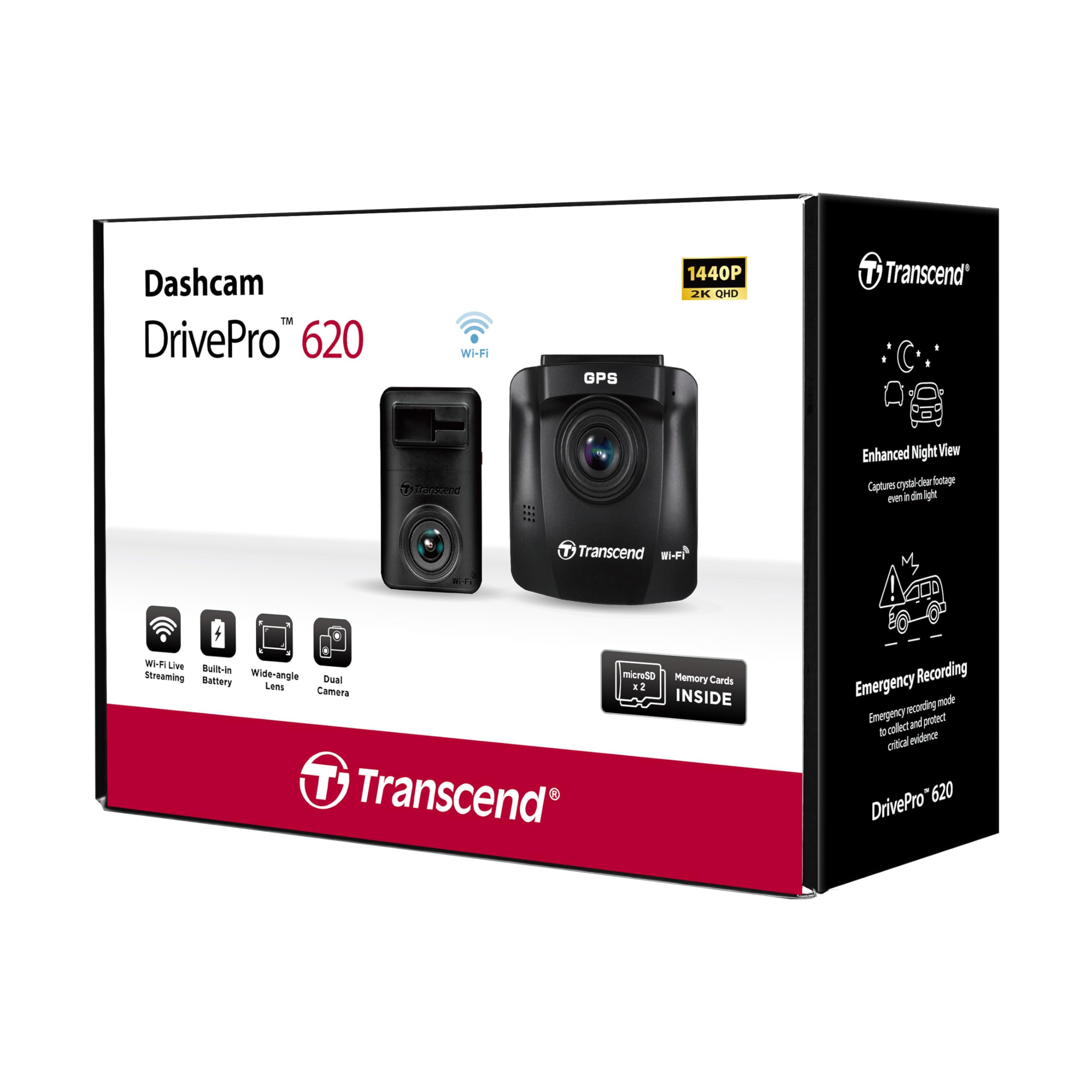 transcend-drivepro-620-dashcam-doppia-1080p-140-64gb-wi-fi image 2