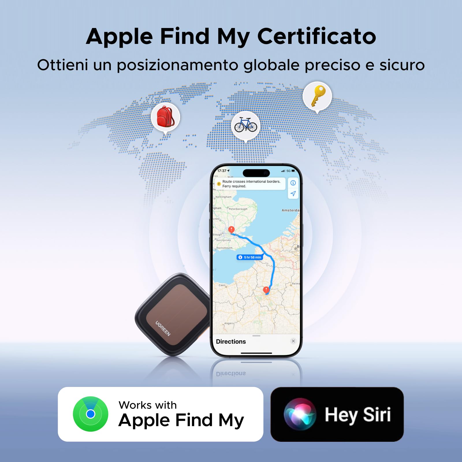 ugreen-finetrack-pro-smart-finder-solare-ios-ip68-110db image 2