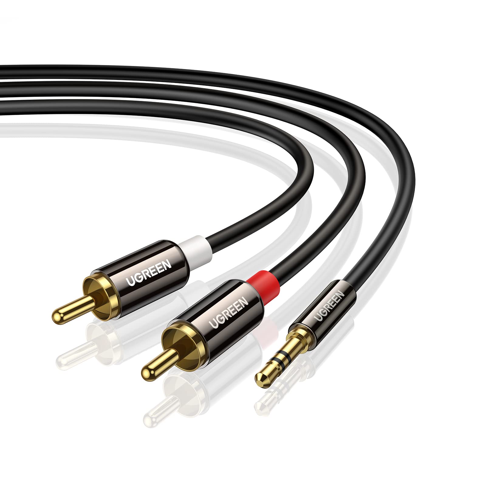 ugreen-cavo-audio-jack-3-5mm-a-2-rca-maschio-2m image 1