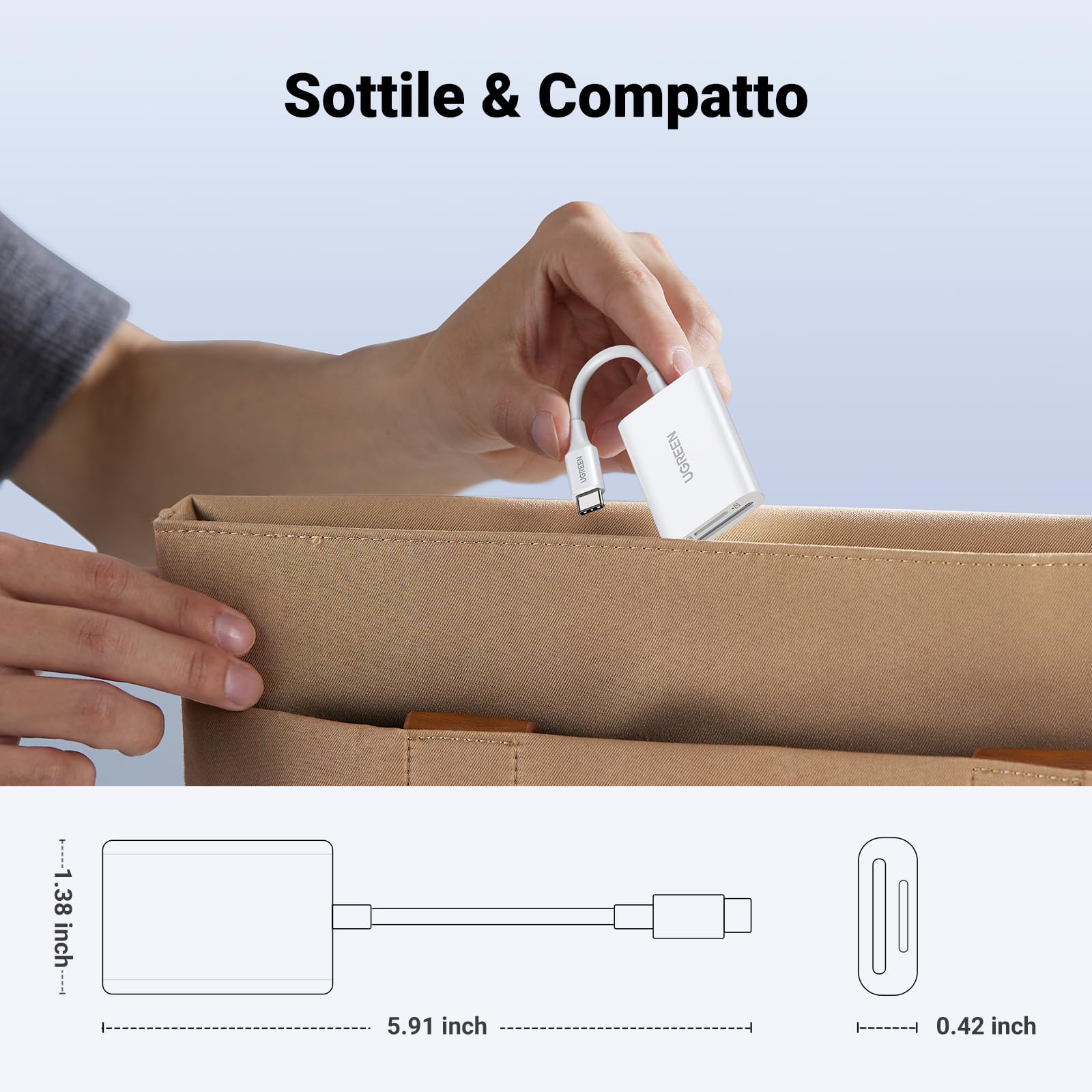 ugreen-lettore-schede-usb-c-sd-tf-micro-sd-170mb-s-bianco image 8