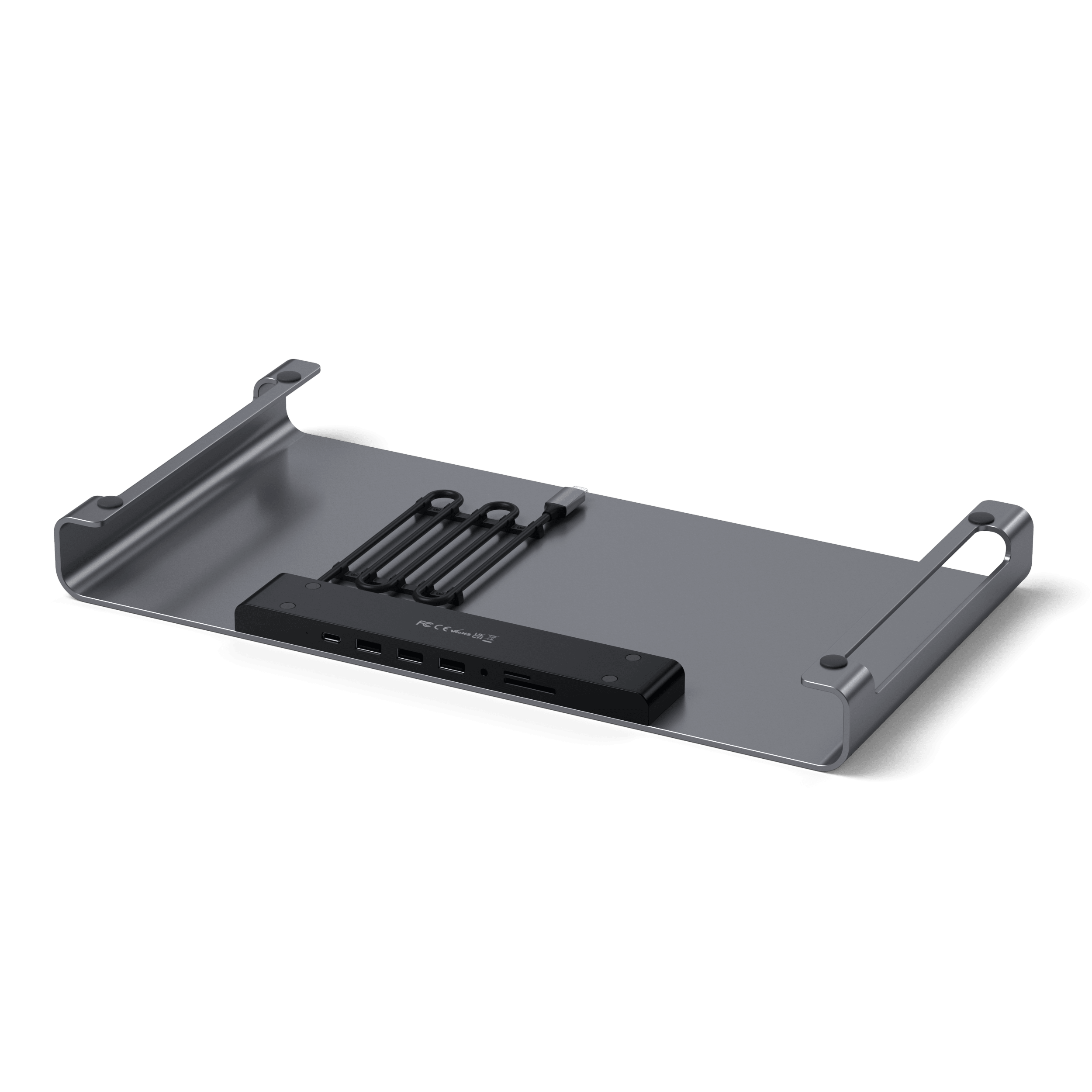 satechi-usb-c-monitor-stand-hub-xl-space-gray image 4