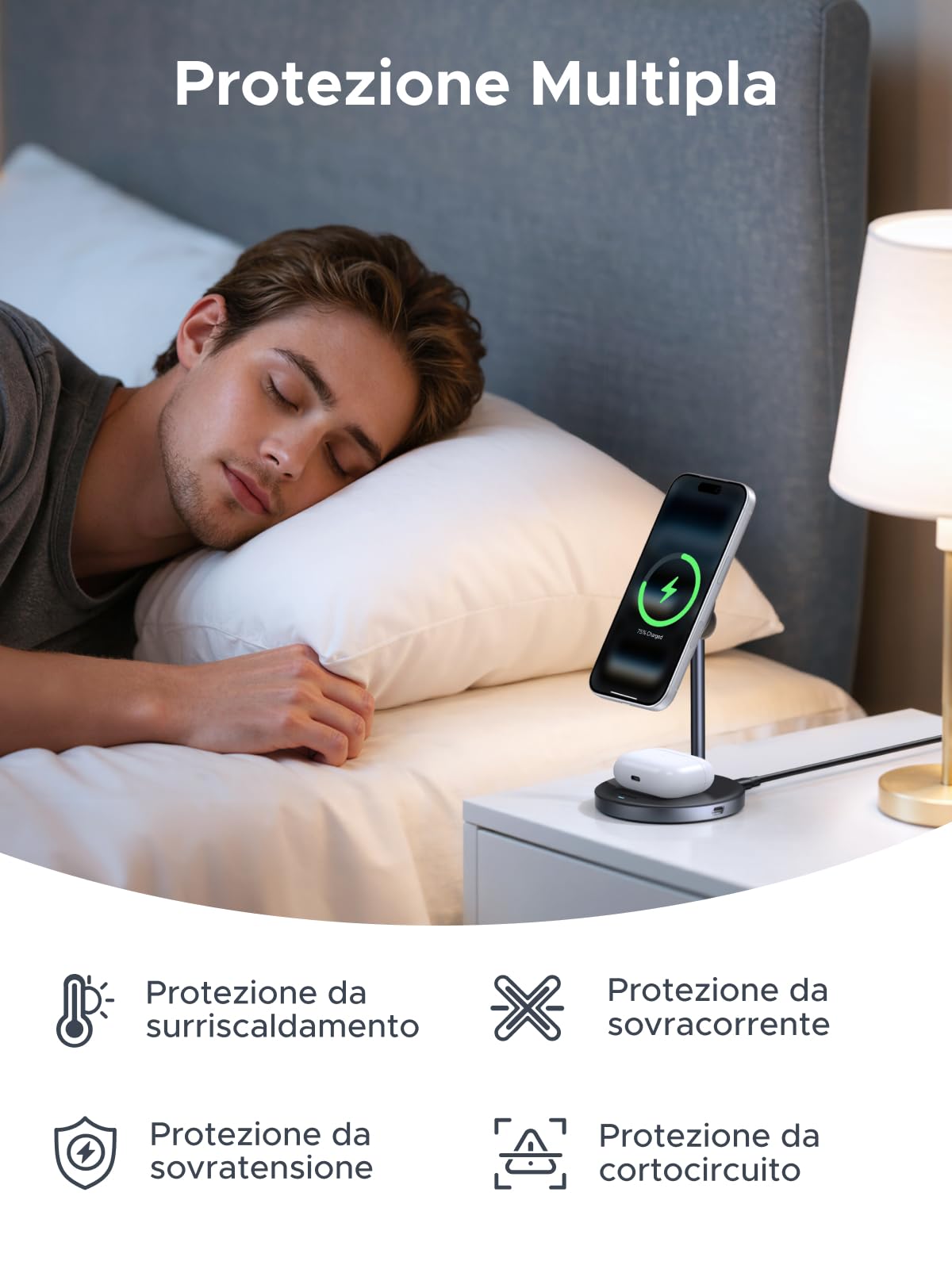 ugreen-zapix-2-in-1-caricatore-wireless-magnetico-qi2-15w-con-stand-regolabile-1 image 6