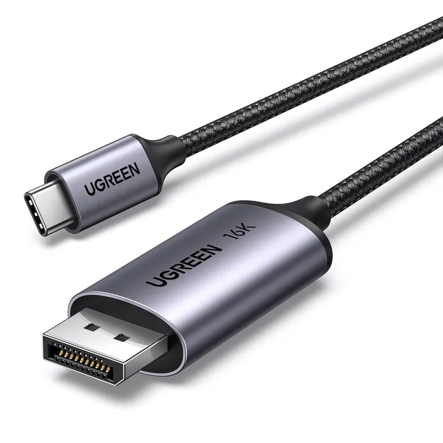 ugreen-cavo-usb-c-a-displayport-2-1-16k-30hz-2-m-thunderbolt-4 image 1