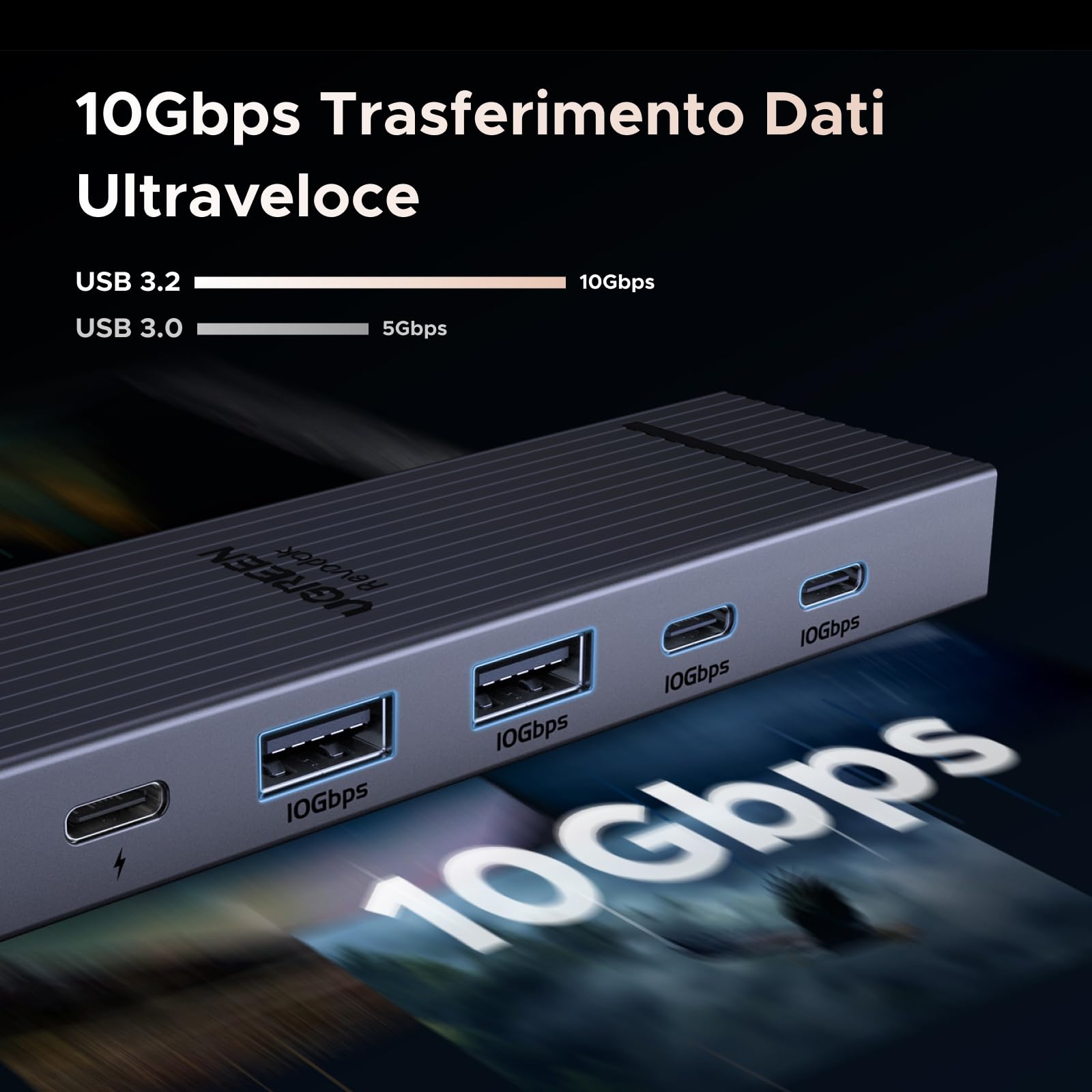 ugreen-revodok-pro-106-hub-usb-c-6-in-1-hdmi-4k-60hz-pd-100w-10gbps image 4