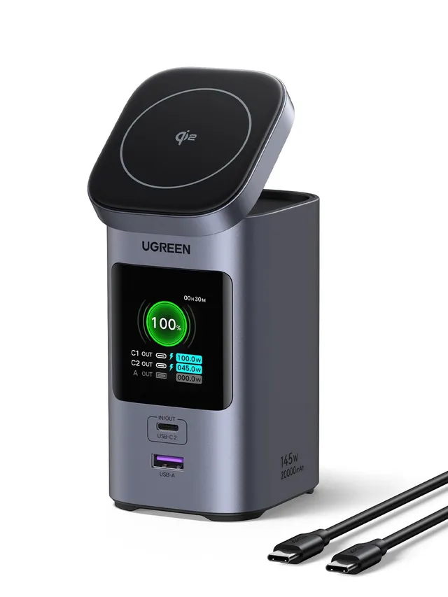 ugreen-nexode-pro-power-bank-20000mah-qi2-15w-magnetico-pd-100w-con-display-tft image 1
