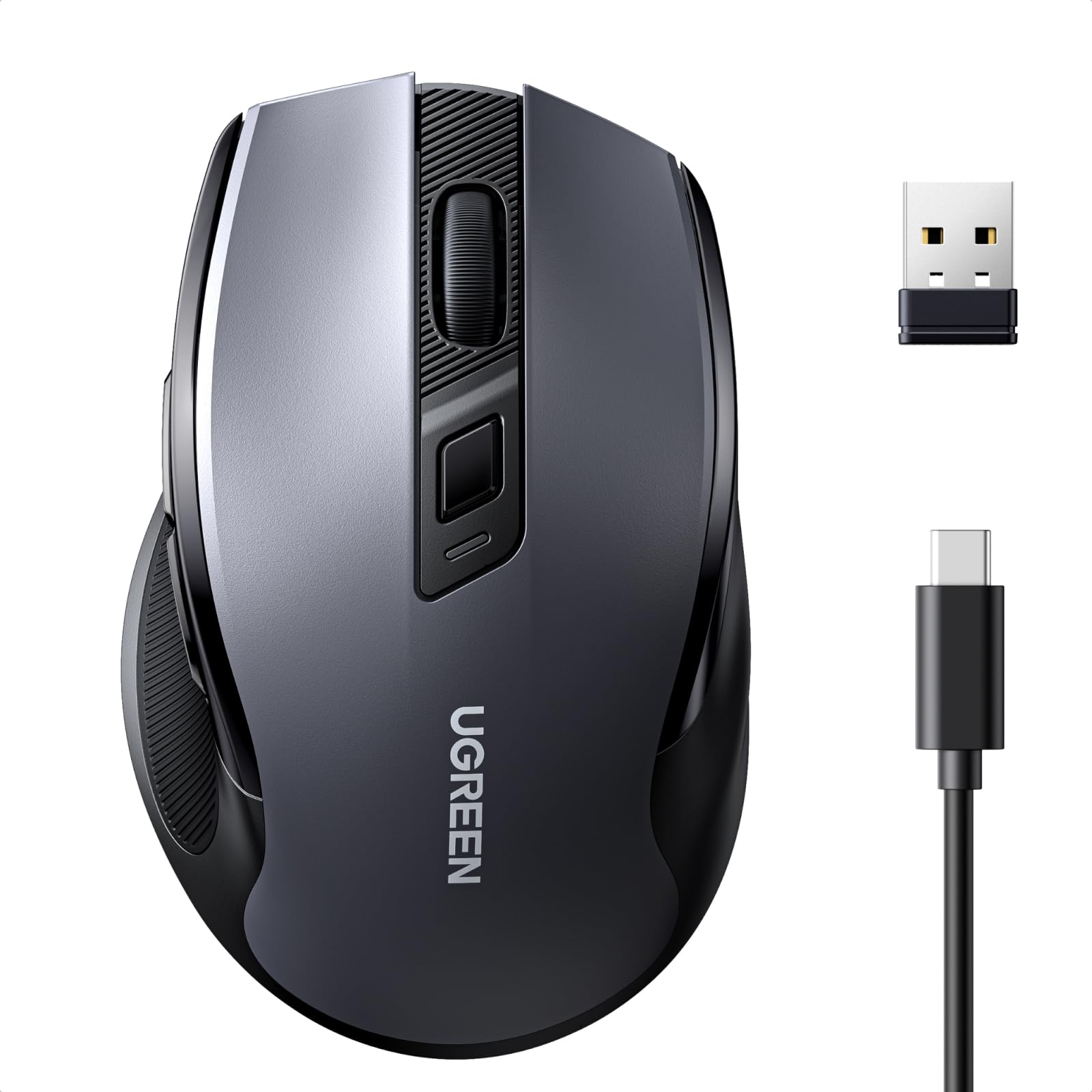ugreen-mouse-wireless-bluetooth-2-4ghz-ricaricabile-usb-c-4000-dpi-silenzioso-er image 1