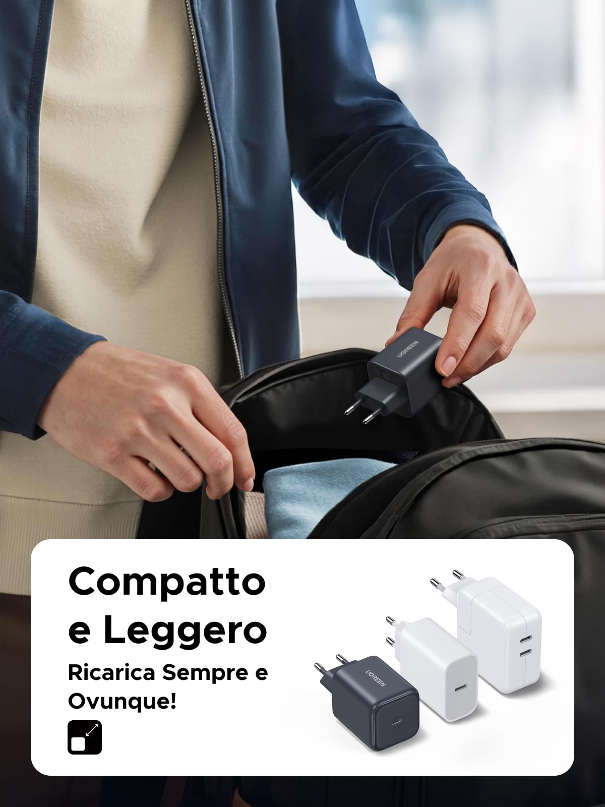 ugreen-zapix-caricatore-usb-c-45w-gan-pd-3-0-pps-singola-porta image 5