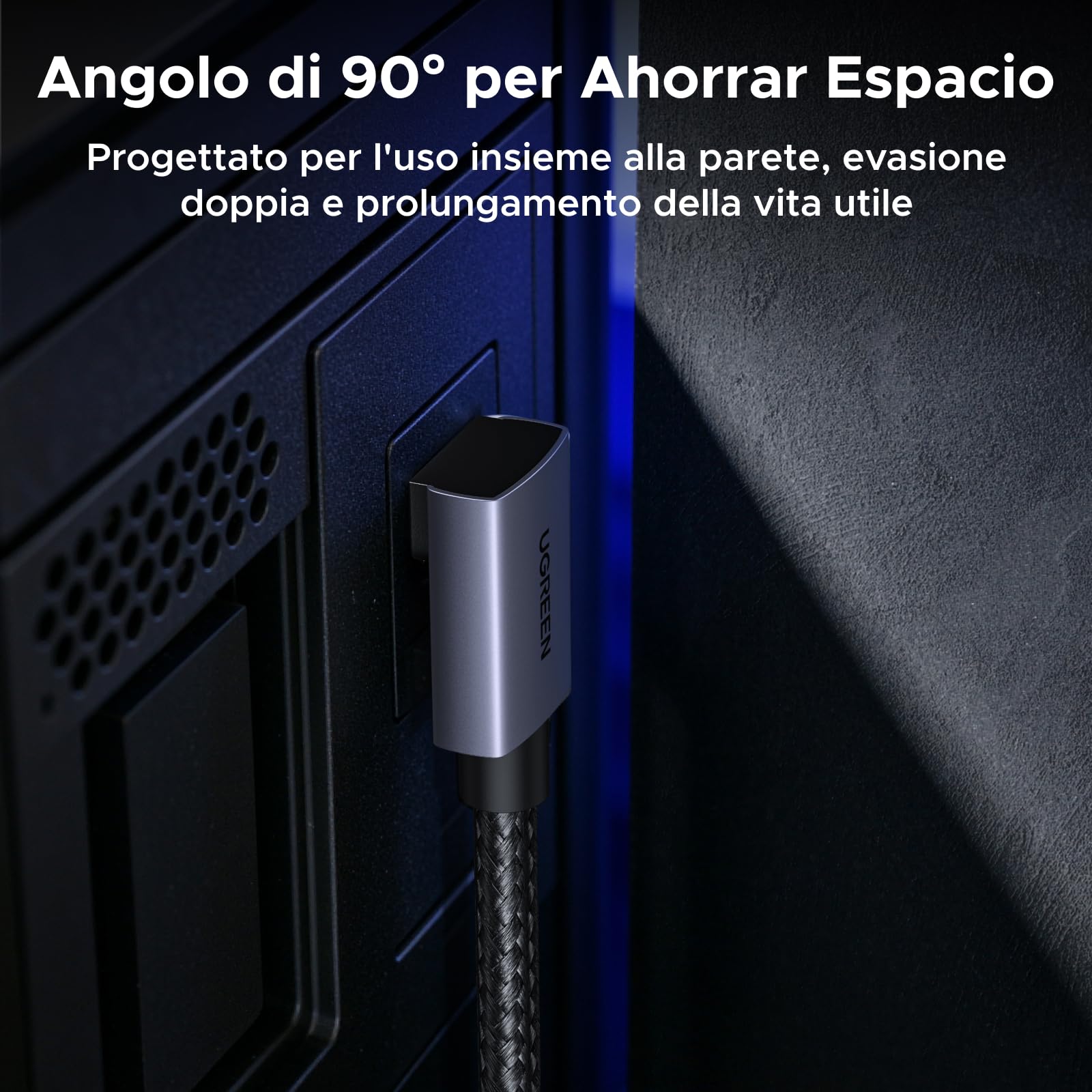 ugreen-cavo-displayport-2-1-a-90-16k-60hz-8k-120hz-2m-dp-a-dp-80gbps image 5