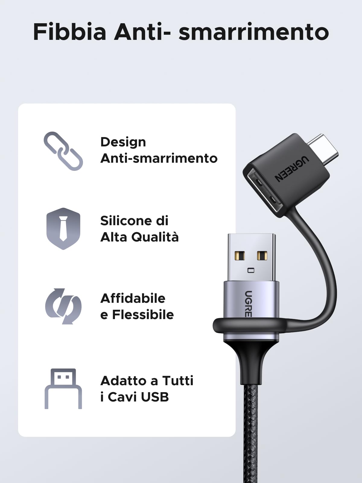 ugreen-adattatore-usb-c-a-usb-a-3-2-10gbps-otg-2-pezzi-anti-smarrimento image 6
