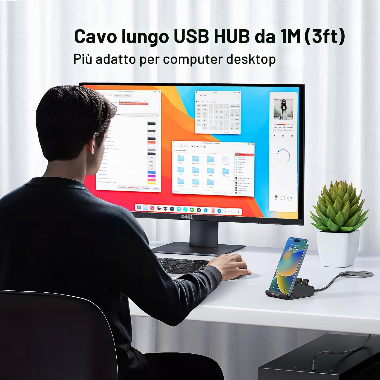 ugreen-hub-usb-3-0-con-lettore-schede-sd-tf-ms-m2-e-cavo-1-metro image 6