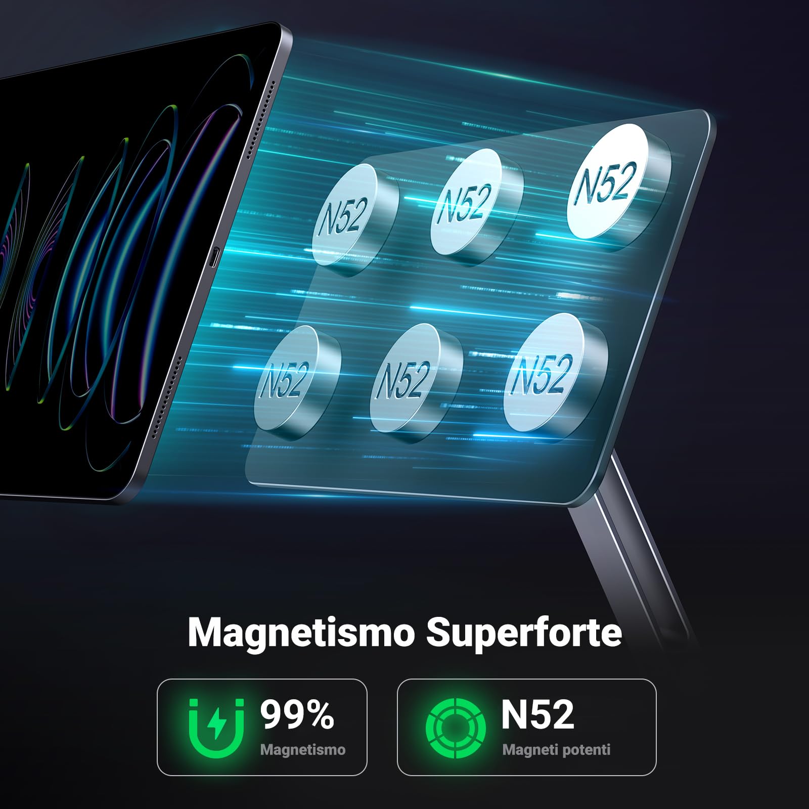 ugreen-supporto-magnetico-da-scrivania-per-ipad-pro-12-9-e-ipad-air-13-alluminio image 2