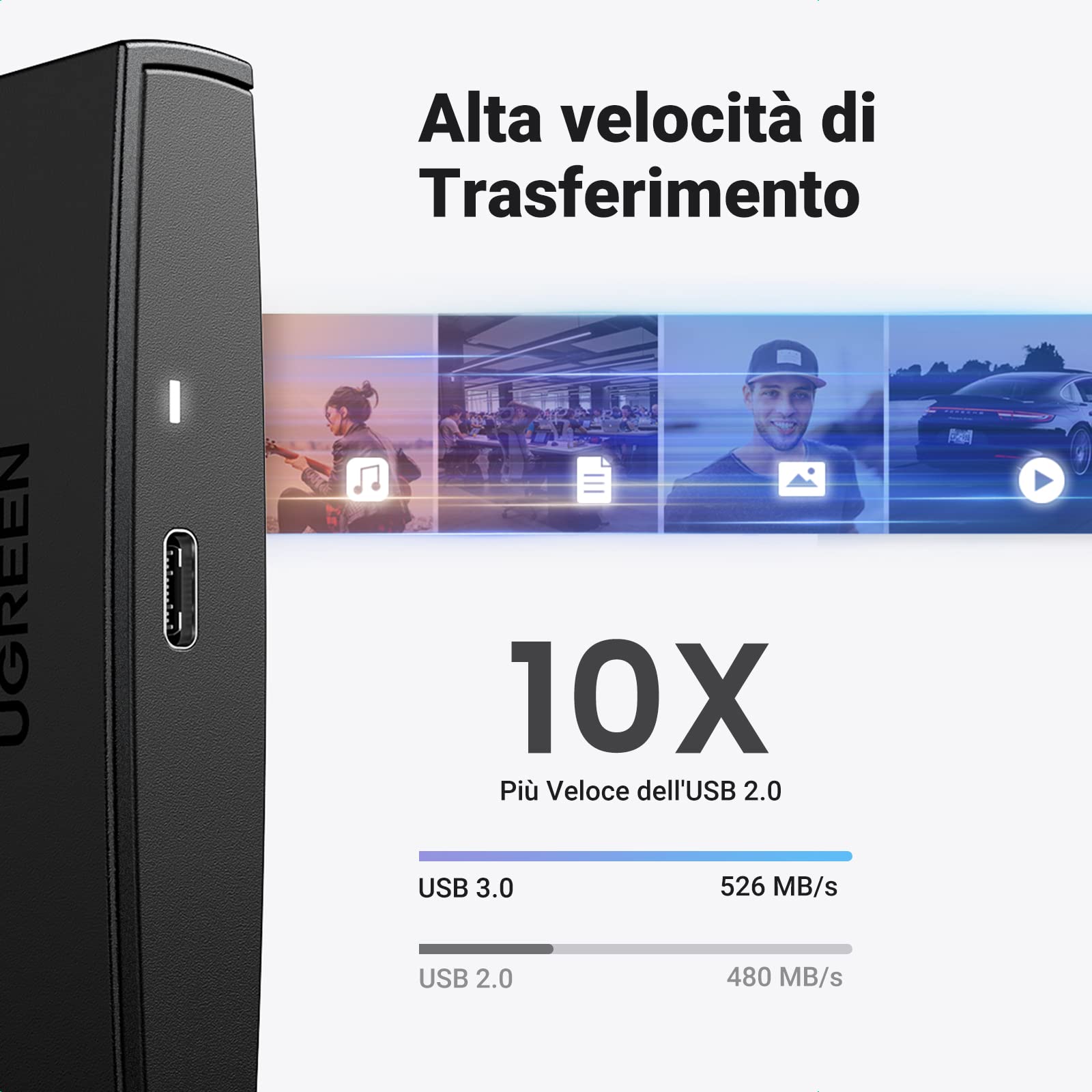 ugreen-case-esterno-per-hdd-ssd-2-5-sata-usb-c-3-1-gen-2-6gbps-uasp-con-trim image 4