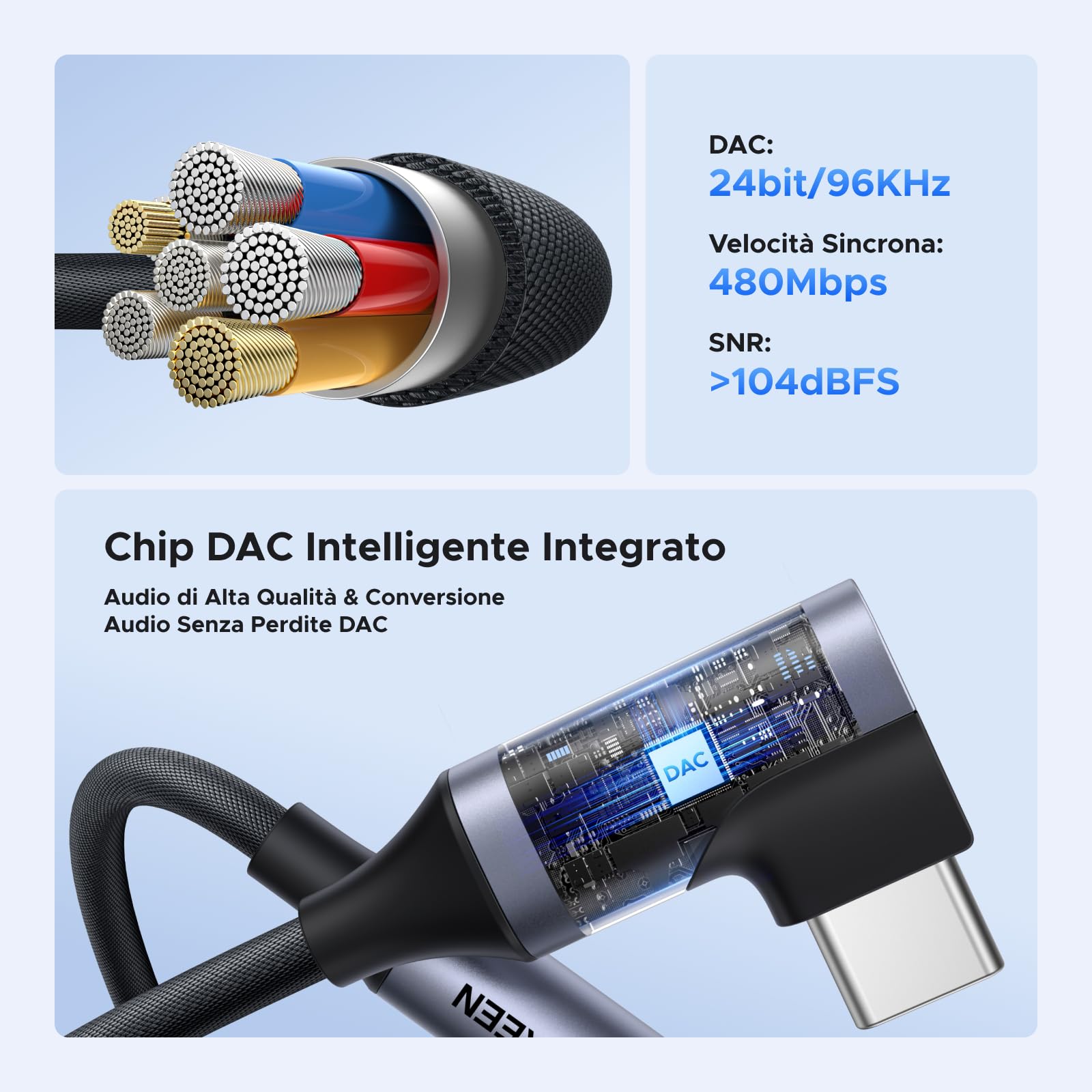 ugreen-adattatore-usb-c-a-jack-audio-3-5mm-90-gradi-con-dac-hi-fi image 7