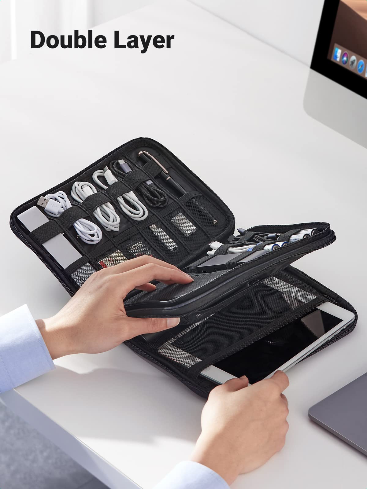 ugreen-organizer-cavi-borsa-da-viaggio-24-5x17-5x5-cm-doppio-strato-per-ipad-min image 4