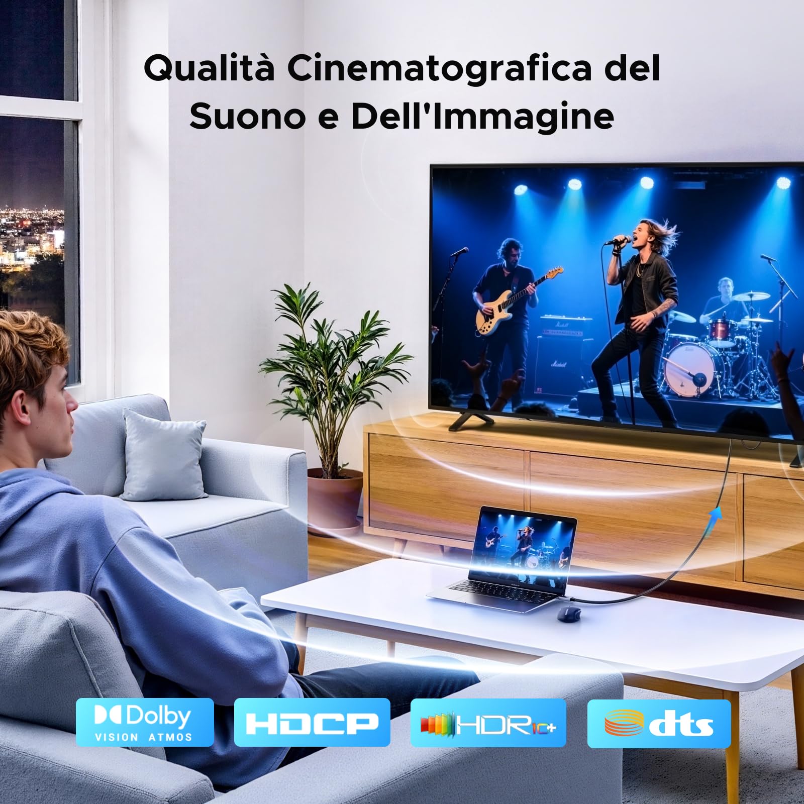 ugreen-cavo-hdmi-a-displayport-4k-60hz-2m-bidirezionale-con-usb-a image 5
