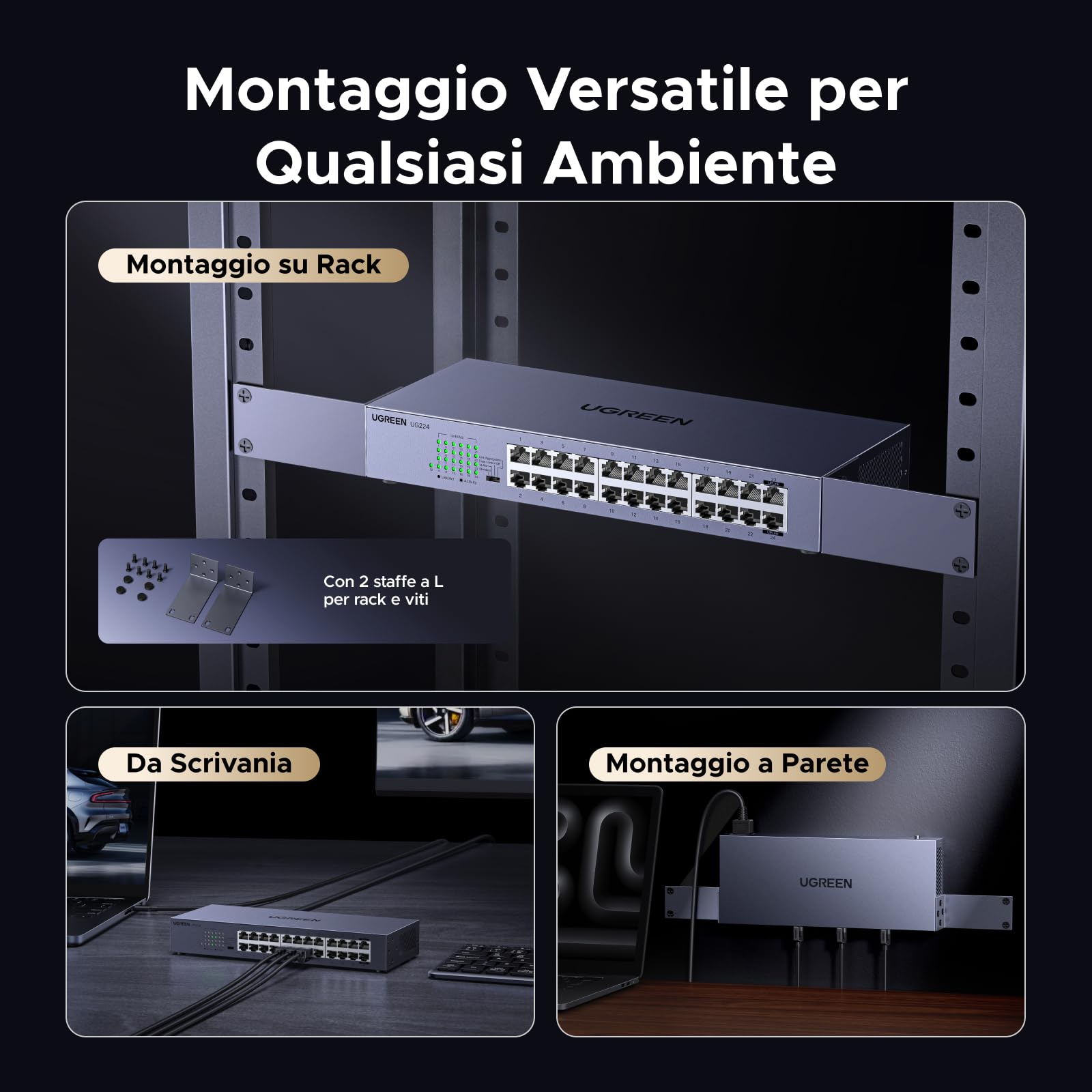 ugreen-switch-ethernet-gigabit-24-porte-1000mbps-desktop-parete image 4