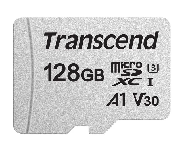 transcend-microsdxc-300s-128gb-classe-10-uhs-i-95-45-mb-s-con-adattatore-sd image 1