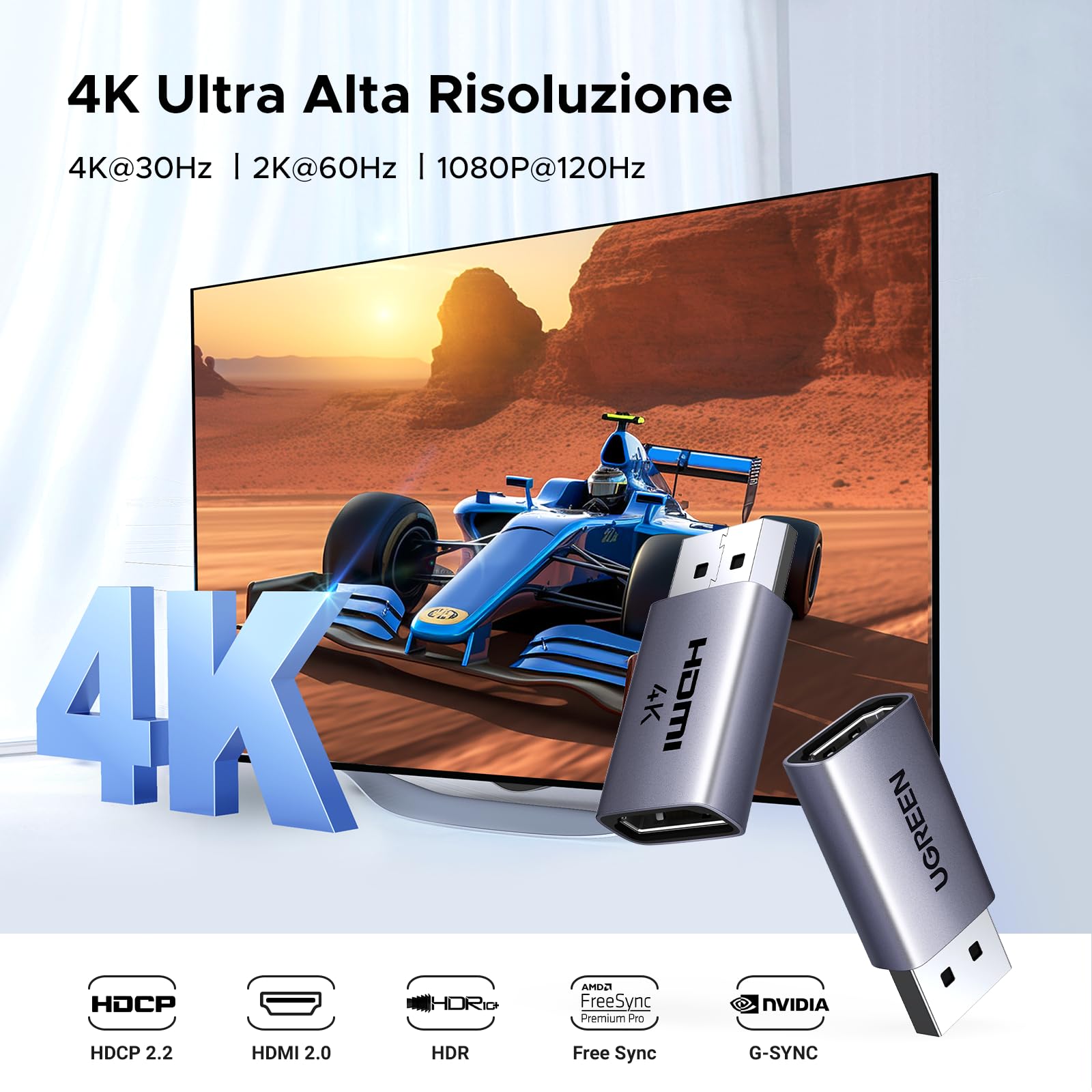ugreen-adattatore-displayport-a-hdmi-4k-30hz-confezione-da-2-pezzi image 3