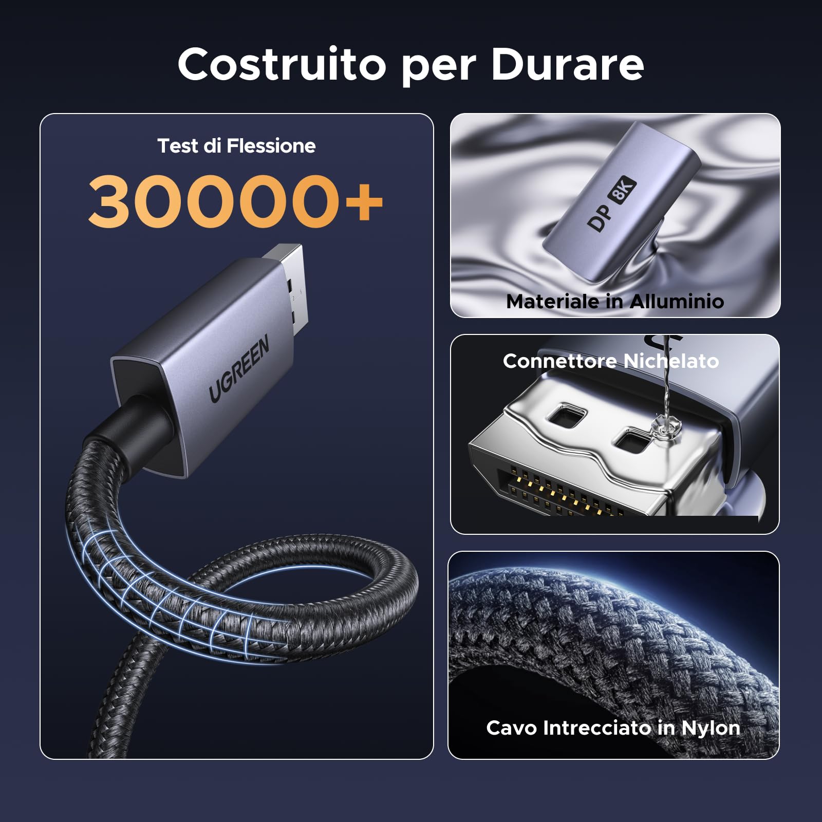 ugreen-adattatore-displayport-a-hdmi-8k-60hz-4k-240hz-unidirezionale image 7