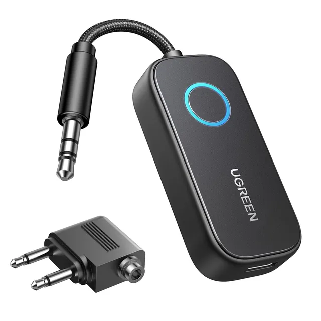 ugreen-trasmettitore-ricevitore-bluetooth-5-3-jack-2-in-1-aptx-28h-con-adattator image 1