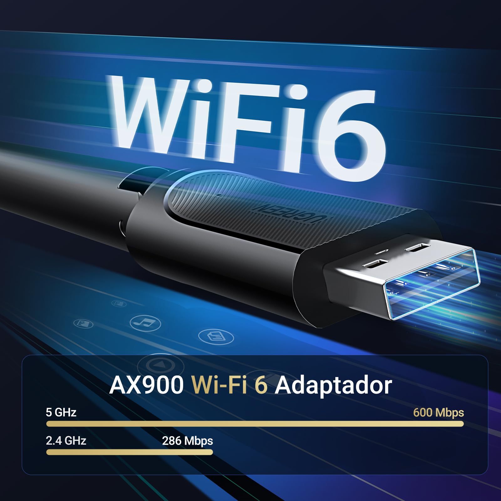 ugreen-chiavetta-usb-wifi-6-ax900-dual-band-2-4-5ghz-antenna-6dbi-per-pc-windows image 2
