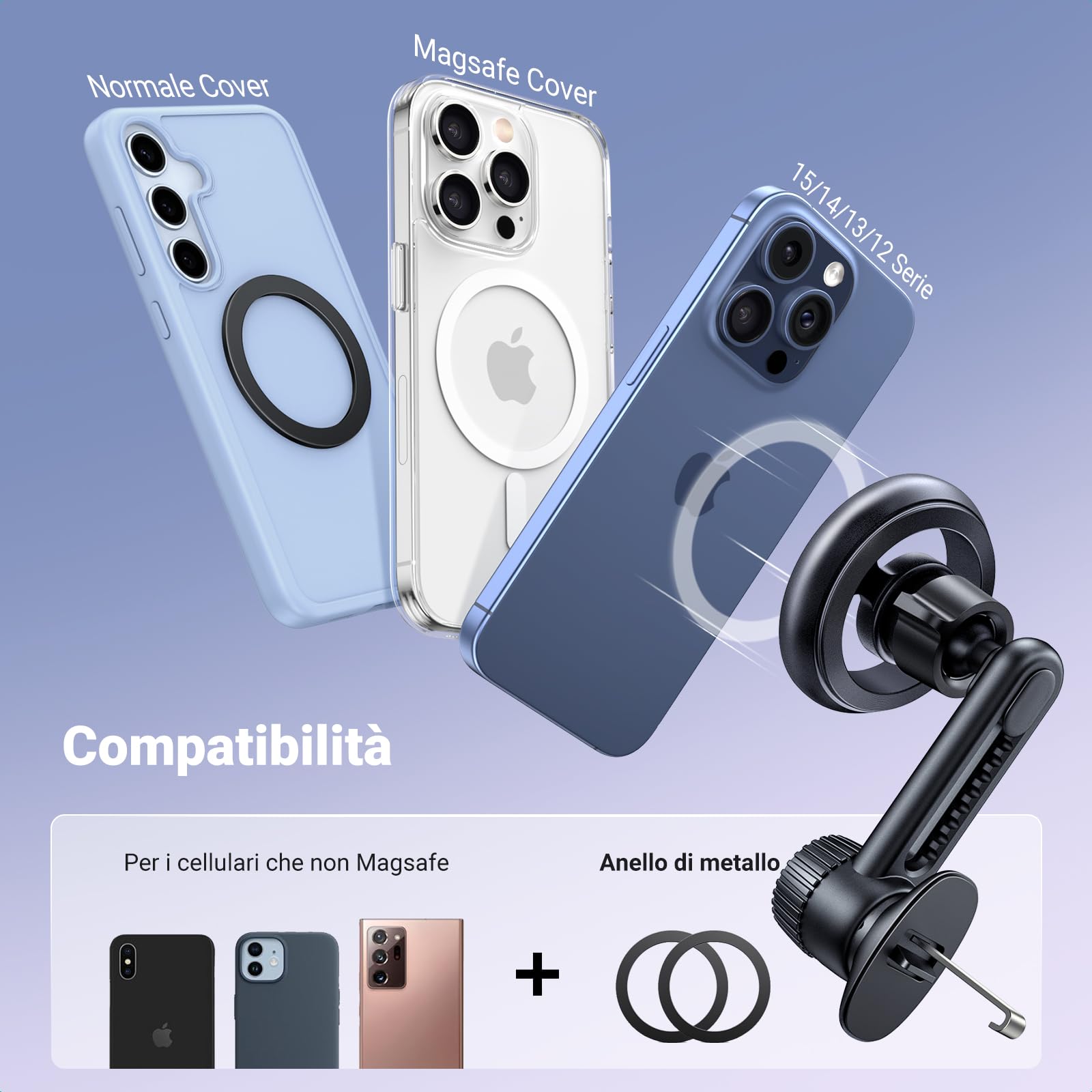 ugreen-supporto-telefono-auto-magnetico-magsafe-altezza-regolabile-braccio-360 image 5