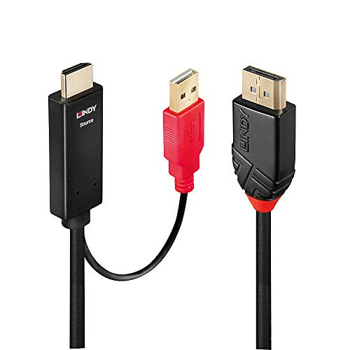 lindy-pro-series-cavo-adattatore-hdmi-a-displayport-2-m-4k-30hz-nero image 3