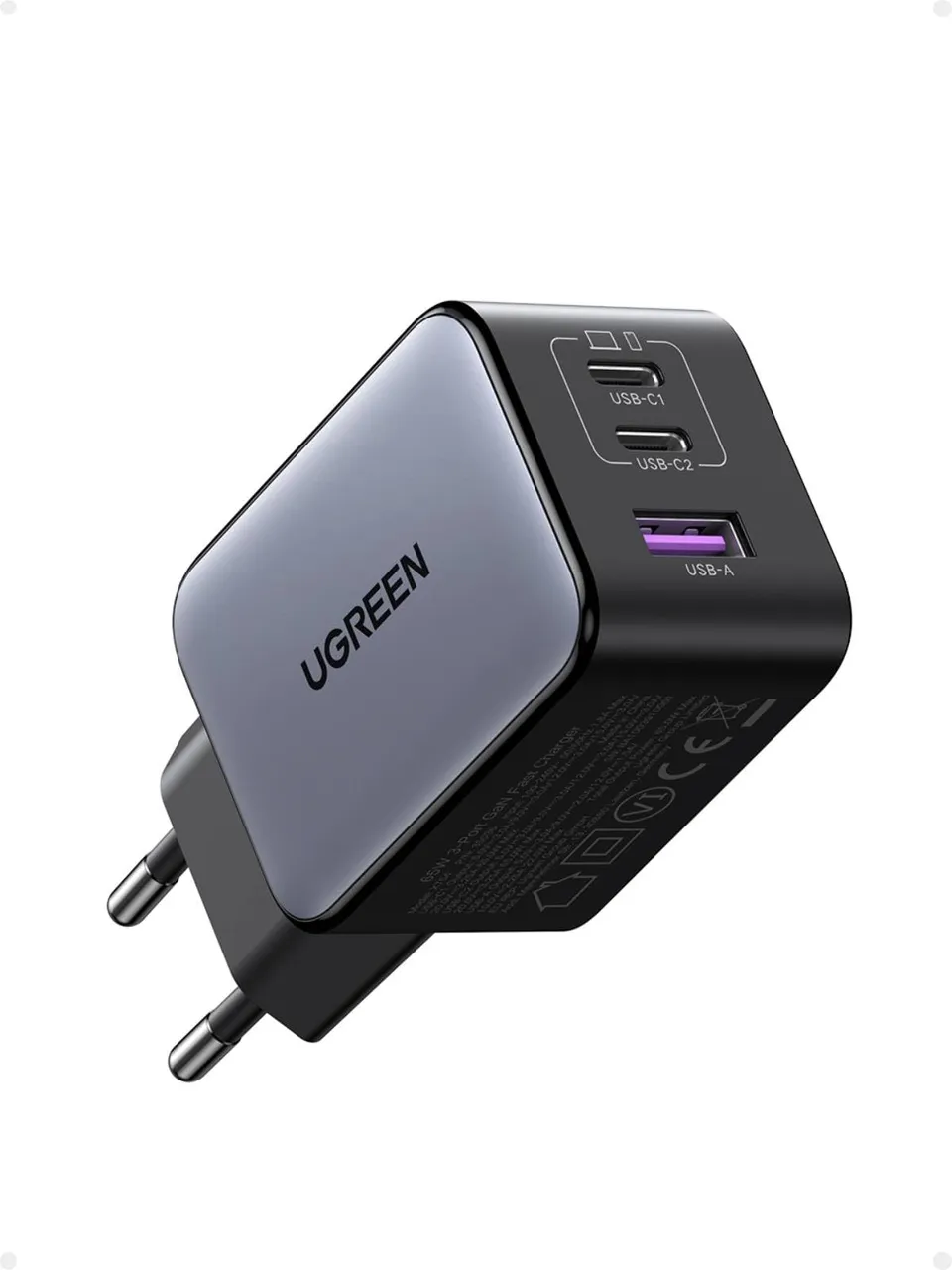ugreen-nexode-65w-caricatore-usb-c-gan-3-porte-pd-3-0 image 1