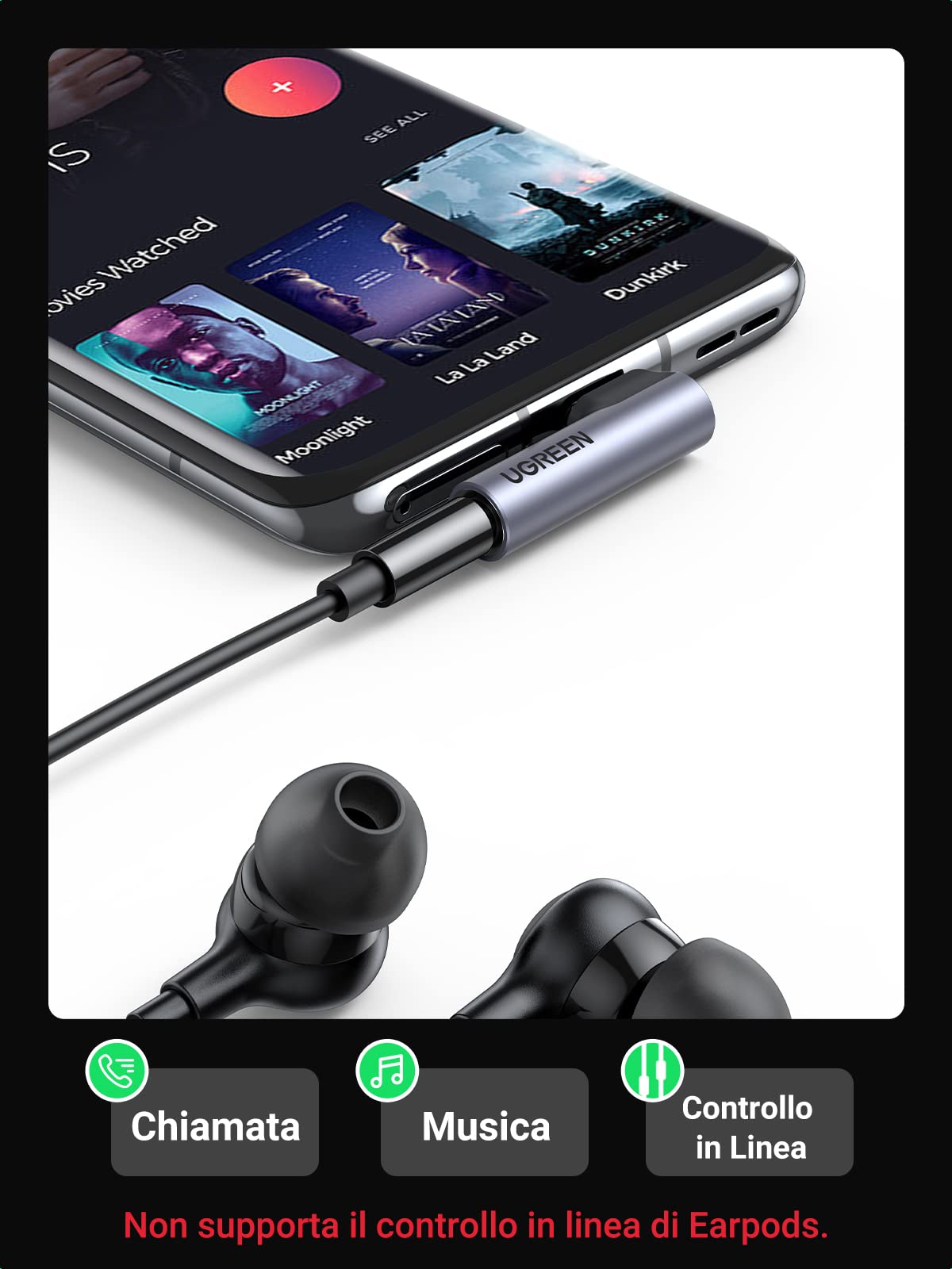 ugreen-adattatore-audio-jack-3-5mm-a-usb-c-90-gradi image 3