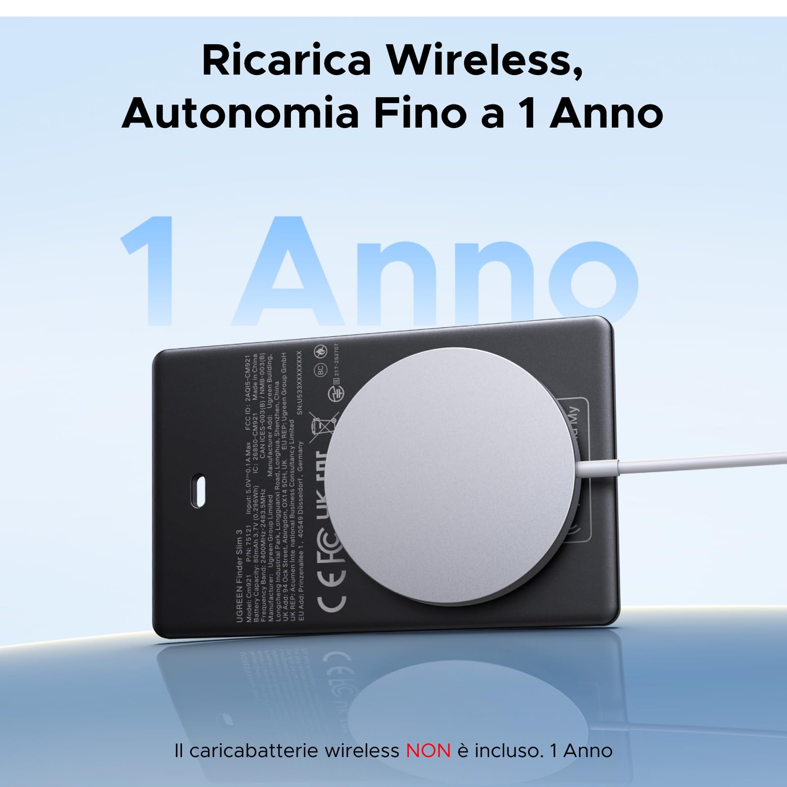 ugreen-finetrack-slim-finder-tag-apple-find-my-ios-ip68-ricaricabile image 3